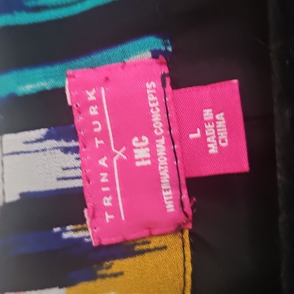 Trina Turk X INC Collab Macy's IKAT Dress Size L - Picture 4 of 7